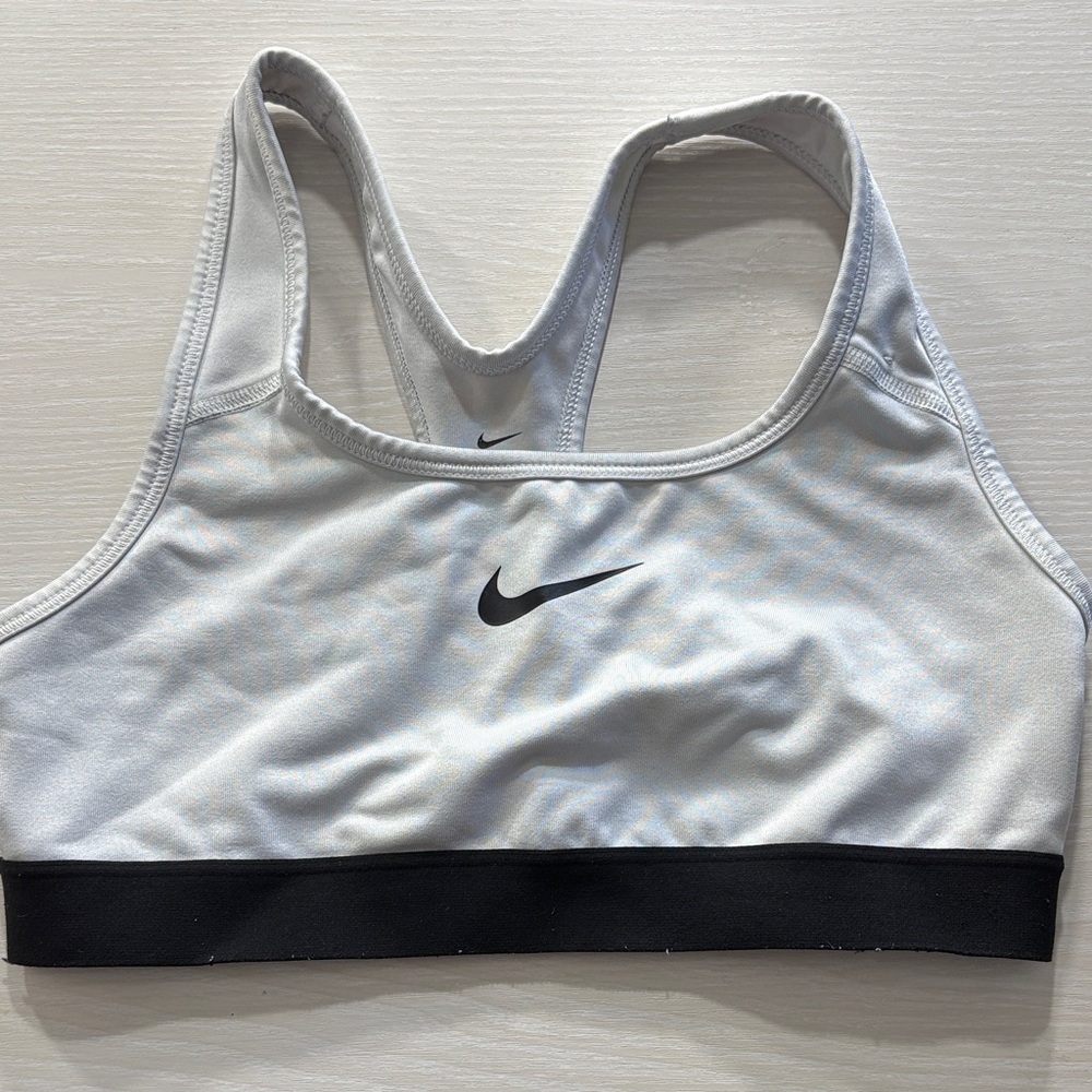 Nike Women's Gray and Black Sports Bra